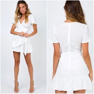 Princess Polly Womens White Company For One Wrap Dress Size 10